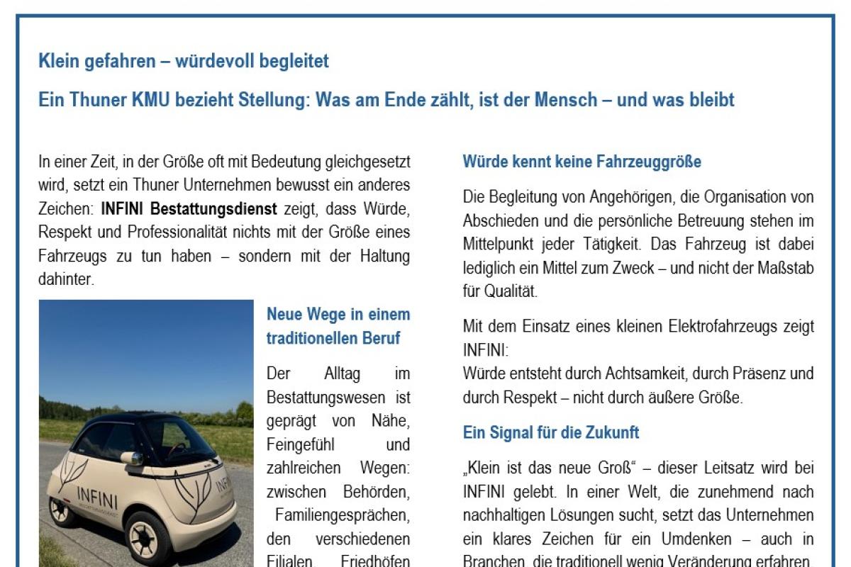 Klein gefahren - würdevoll begleitet
